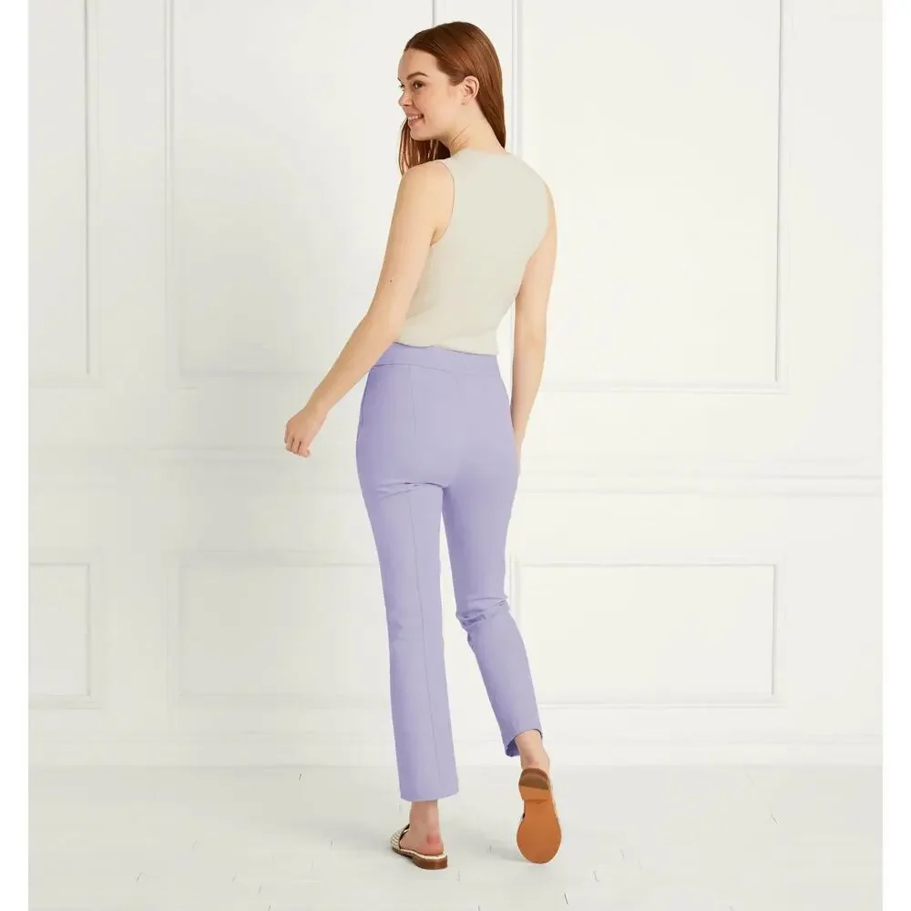 Hill House Lavender Purple Claire Mid Rise Straight Leg Pants Size L - Picture 2 of 11